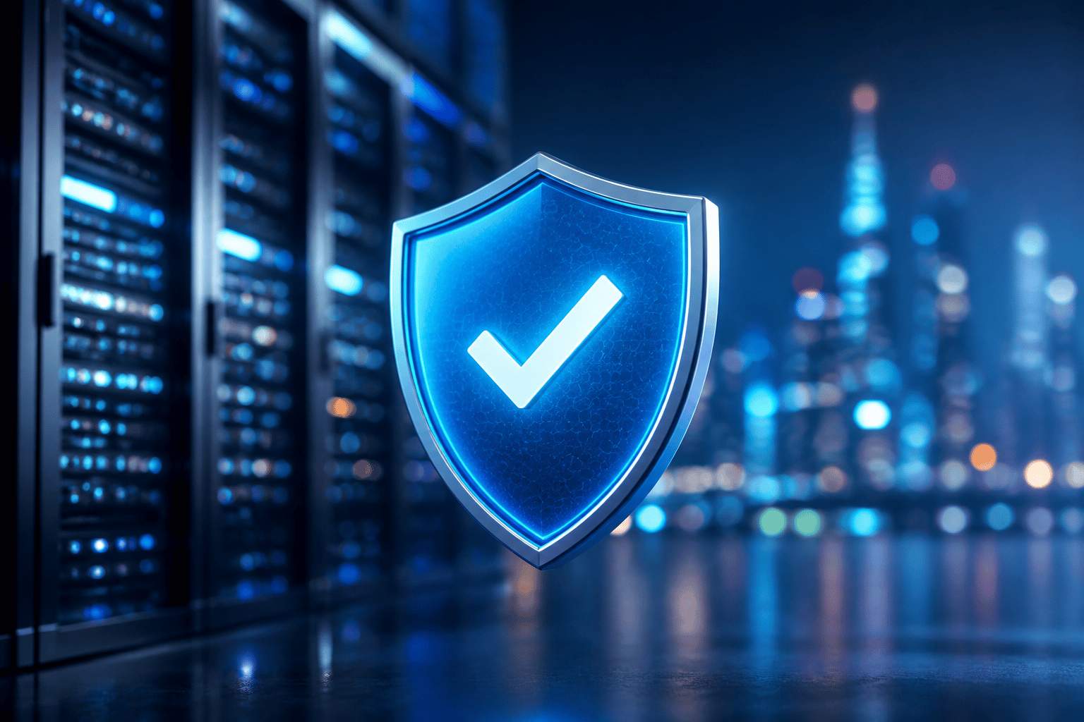 Illustrative security shield representing compliance practices