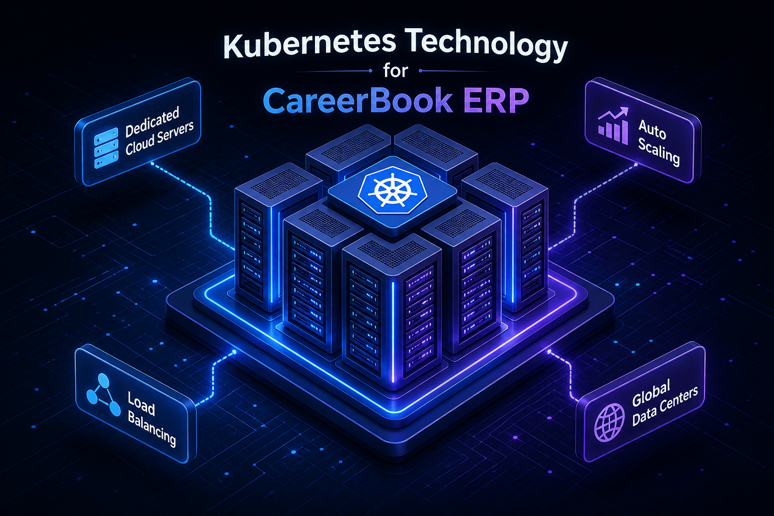 Illustrative Kubernetes-based cloud infrastructure for CareerBook ERP™
