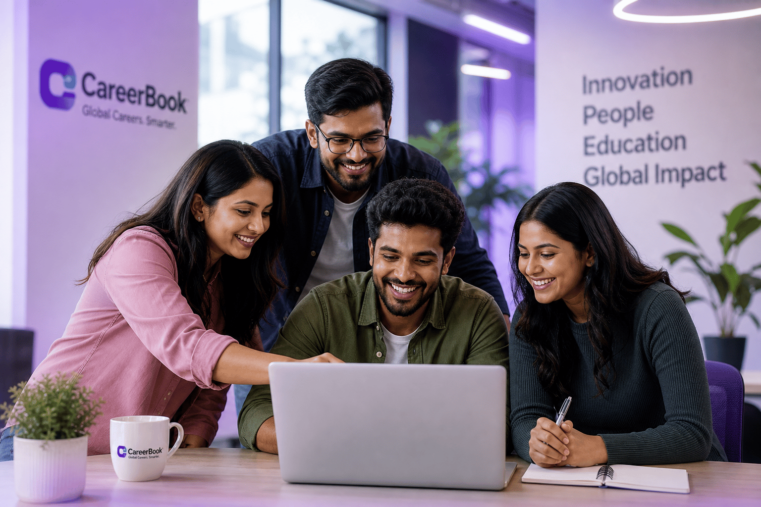 Colleagues collaborating on CareerBook ERP™ product and delivery work