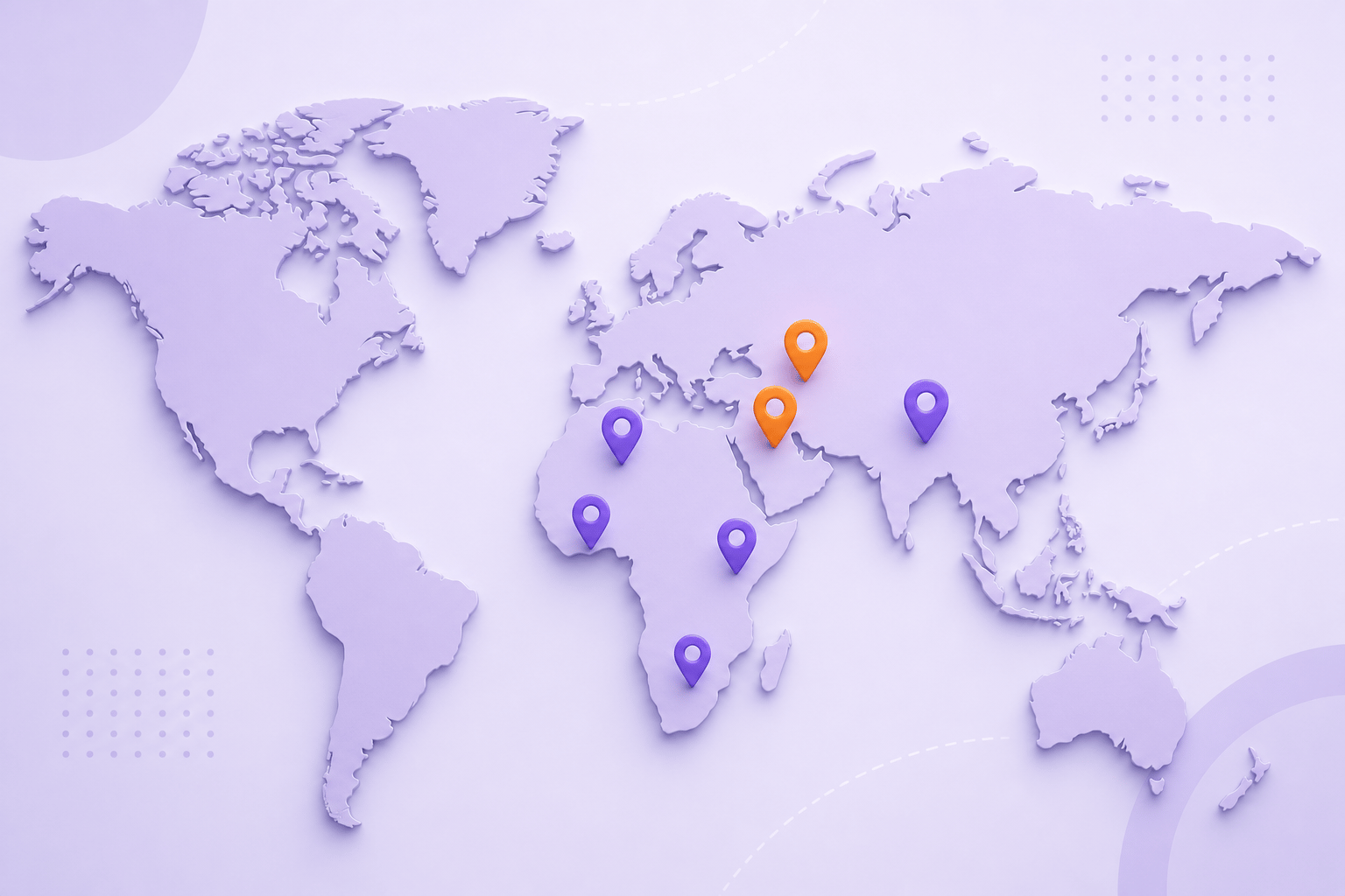 Illustrative world map of CareerBook ERP™ market opportunity